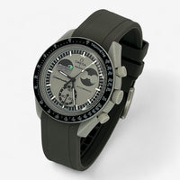 Bracelet MoonSwatch en Caoutchouc Premium Uni Earthphase: Gris