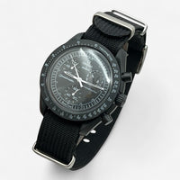 Bracelet Moonswatch Mission to the Moonphase - New Moon Autres : Cuir Nato Acier Toile Nato uni : Noir