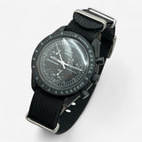 Bracelet Moonswatch Mission to the Moonphase - New Moon Autres : Cuir Nato Acier Toile Nato uni : Noir