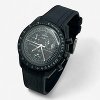 Bracelet Moonswatch Mission to the Moonphase - New Moon Caoutchouc Premium : Noir