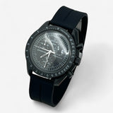 Bracelet Moonswatch Mission to the Moonphase - New Moon Caoutchouc Clips : Noir