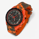 Bracelet MoonSwatch en Caoutchouc Militaire Lava: Orange