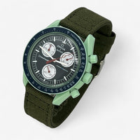 Bracelet Moonswatch Mission On Earth Autres: Cuir Nato Toile Toile : Vert