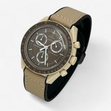 Bracelet MoonSwatch en Cuir Lisse Desert: Beige