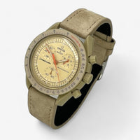 Bracelet MoonSwatch en Cuir Véritable Clair Jupiter: Beige