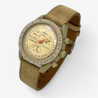 Bracelet Moonswatch Mission to Jupiter Autres: Cuir Nato Toile Cuir clair : Beige Foncé