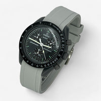 Bracelet MoonSwatch en Caoutchouc Premium Uni Mercury: Gris Clair