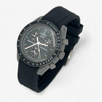 Bracelet MoonSwatch en Caoutchouc Premium Uni Mercury: Noir