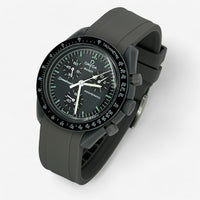 Bracelet MoonSwatch en Caoutchouc Premium Uni Mercury: Gris