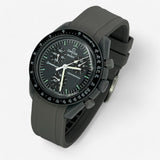 Bracelet MoonSwatch en Caoutchouc Premium Uni Mercury: Gris