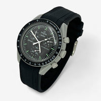 Bracelet Moonswatch Mission to the Moon Caoutchouc Premium : Noir