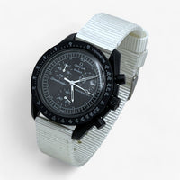 Bracelet Moonswatch Mission to the Moonphase - New Moon Autres : Cuir Nato Acier Toile Nato uni : Blanc