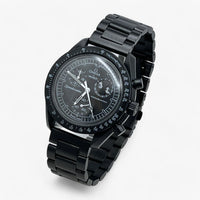 Bracelet Moonswatch Mission to the Moonphase - New Moon Autres : Cuir Nato Acier Toile Acier inoxydable : Noir
