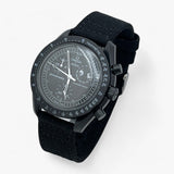 Bracelet Omega x Swatch Moonswatch en Toile New Moon: Noir