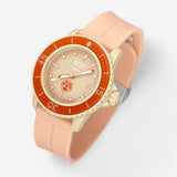 Bracelet Blancpain x Swatch en Caoutchouc à Clips Rose Argent