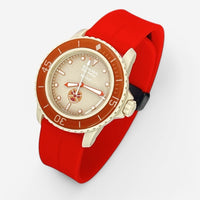 Bracelet Blancpain x Swatch en Caoutchouc à Clips Rouge Noir