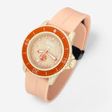 Bracelet Blancpain x Swatch en Caoutchouc à Clips Rose Noir