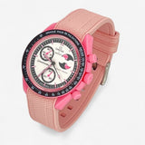 Bracelet Omega x Swatch MoonSwatch Mission to The Pink Moonphase Caoutchouc Premium: Rose