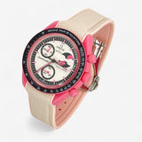 Bracelet MoonSwatch Premium en Caoutchouc à Clips Pink Moonsphase: Rose Clair Rose