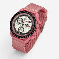 Bracelet MoonSwatch Nato Uni Pink Moonphase: Rose