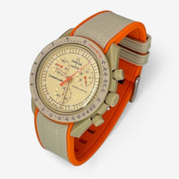 Bracelet MoonSwatch en Caoutchouc Premium 2 Couleurs Jupiter: Beige orange