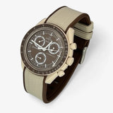 Bracelet MoonSwatch en Caoutchouc Premium 2 Couleurs Desert: Beige Marron