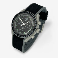 Bracelet MoonSwatch en Caoutchouc Premium 2 Couleurs Moon: Noir Gris