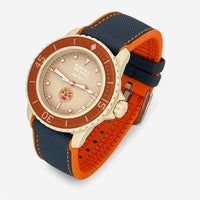Bracelet Fifty Fathoms Arctic Ocean Caoutchouc Mixte caoutchouc nylon: Bleu Marine Orange