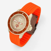 Bracelet Fifty Fathoms Arctic Ocean Caoutchouc Nervuré: Orange