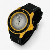 Bracelet Fifty Fathoms Pacific Ocean Caoutchouc Premium modèle 1: Noir Blanc