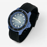 Bracelet Blancpain x Swatch en Caoutchouc 3 Atlantic: Noir Noir