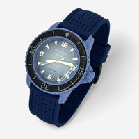 Bracelet Blancpain x Swatch Premium Caoutchouc Perforé Bleu Marine