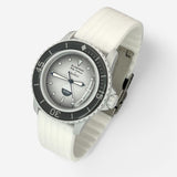 Bracelet Blancpain x Swatch Nervuré Antarctic: Blanc