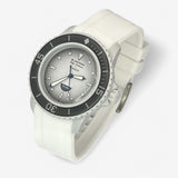 Bracelet Blancpain x Swatch en Caoutchouc Uni Blanc