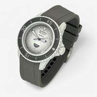 Bracelet Blancpain x Swatch en Caoutchouc Uni Gris