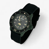 Bracelet Blancpain x Swatch Premium Caoutchouc Perforé Green Abyss: Noir