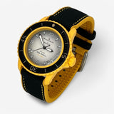 Bracelet Blancpain x Swatch Mixte Caoutchouc/Nylon Noir Jaune