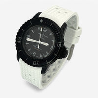 Bracelet Blancpain x Swatch en Caoutchouc à Carreaux Storm: Blanc