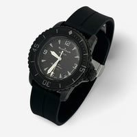 Bracelet Blancpain x Swatch en Caoutchouc à Clips Storm: Noir Argent