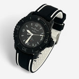Bracelet Blancpain x Swatch en Caoutchouc 2 bandes Noir Blanc