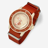Bracelet Fifty Fathoms Arctic Ocean Autres: Cuir Nato Toile Nato uni: Orange foncé