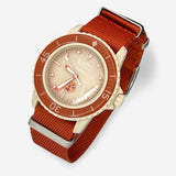 Bracelet Fifty Fathoms Arctic Ocean Autres: Cuir Nato Toile Nato uni: Orange foncé