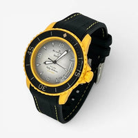 Bracelet Fifty Fathoms Pacific Ocean Caoutchouc Premium modèle 1: Noir Jaune