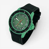 Bracelet Fifty Fathoms Indian Ocean Caoutchouc Premium modèle 1: Noir Vert