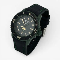 Bracelet Fifty Fathoms Green Abyss Caoutchouc Premium modèle 1: Noir Vert