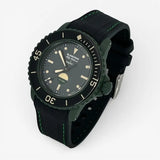 Bracelet Fifty Fathoms Green Abyss Caoutchouc Premium modèle 1: Noir Vert