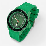 Bracelet Blancpain x Swatch en Caoutchouc à Carreaux Vert