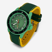 Bracelet Blancpain x Swatch Mixte Caoutchouc/Nylon Vert Jaune