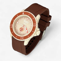Bracelet Blancpain x Swatch en Caoutchouc Uni Marron