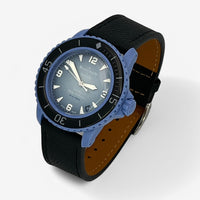 Bracelet Blancpain x Swatch en Cuir Atlantic: Noir